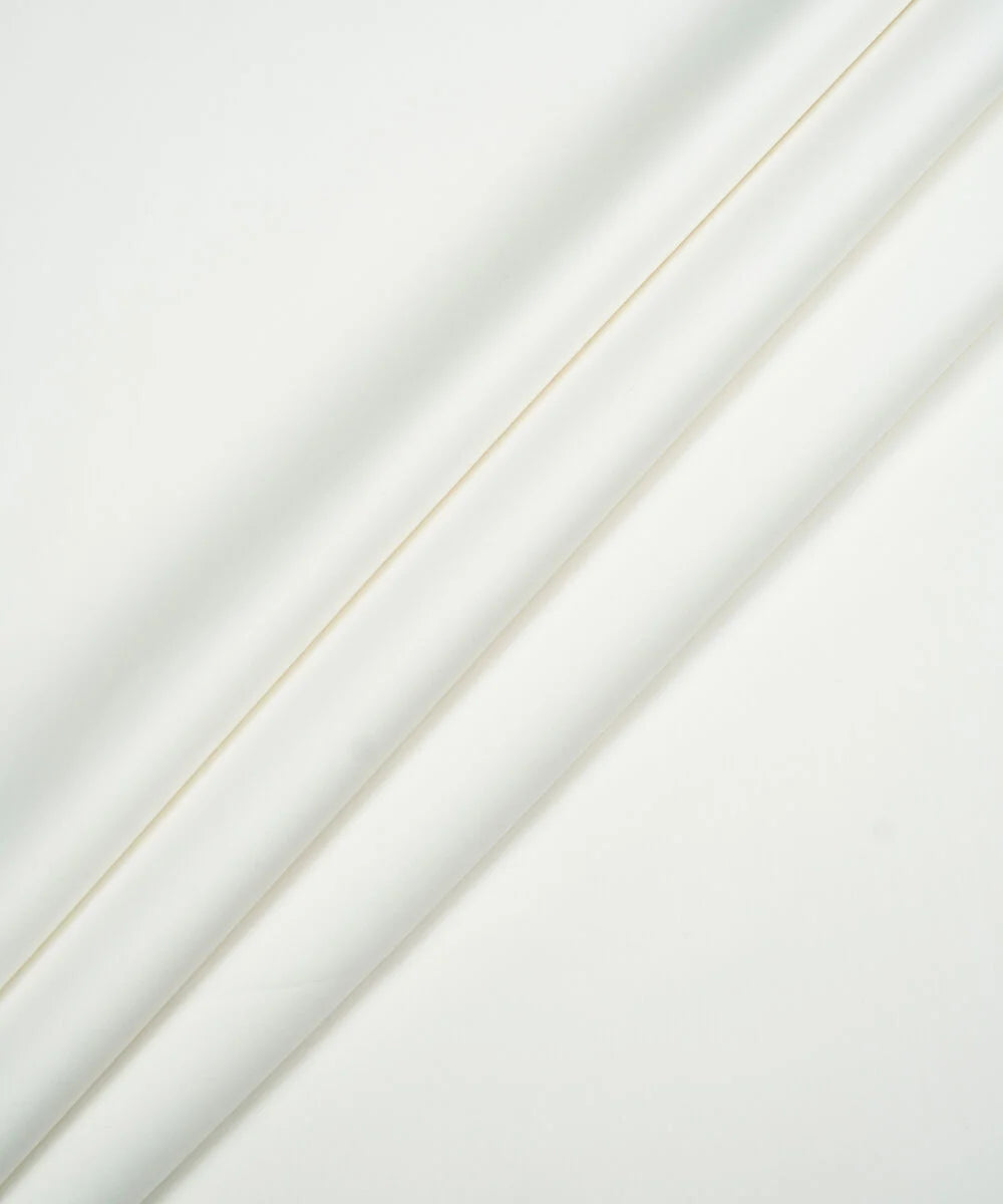 White Cotton Suit Fabric | Ammar Menswear