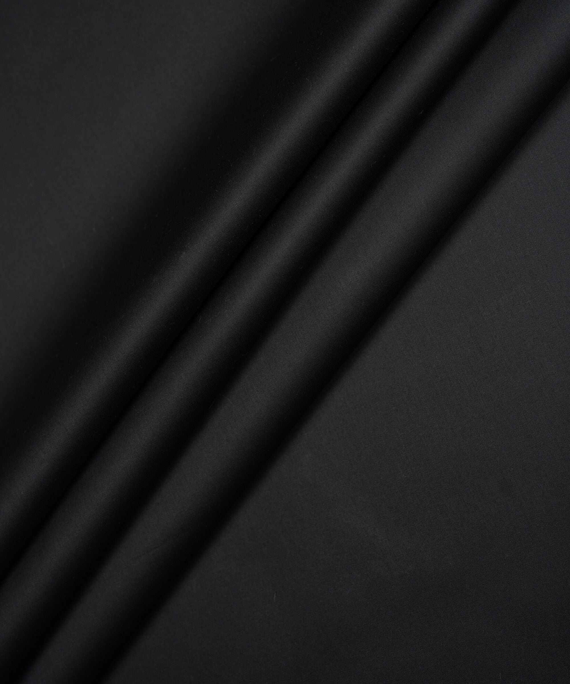 Black Cotton Suit Fabric | Ammar Menswear